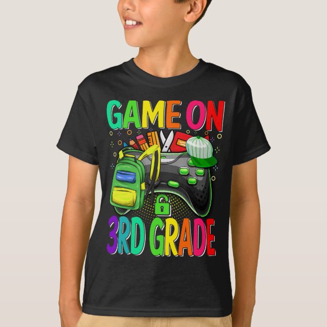 T-shirt Jeu De 3E Année Retour À L'École (Devant)