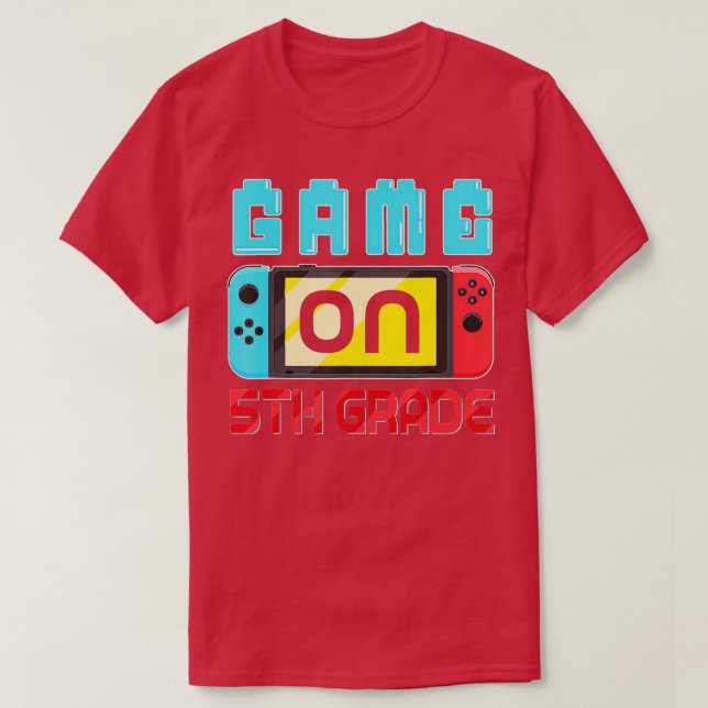 T-shirt Jeu De 5E Année Déverrouillé À L'École B (Design devant)