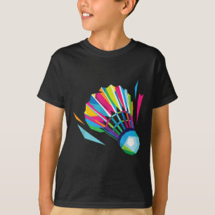 T-shirt Jeu de badminton volant sport badminton pop art 