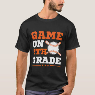 T-shirt Jeu De Baseball En 5Ème Année Retour À L'École Cut