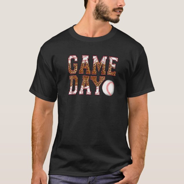 T-shirt Jeu de baseball Leopard Vibes Baseball Maman Mothe (Devant)