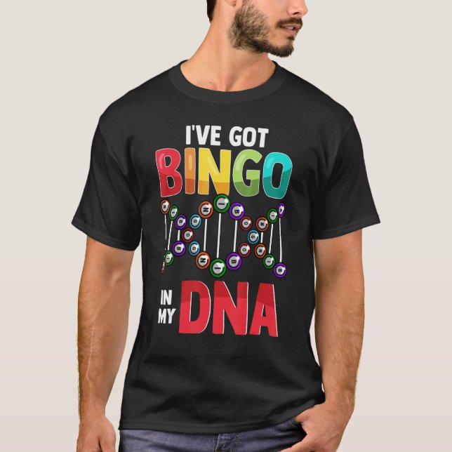 T-shirt Jeu De Bingo Dna Dire Pour Lucky Bingo Player (Devant)
