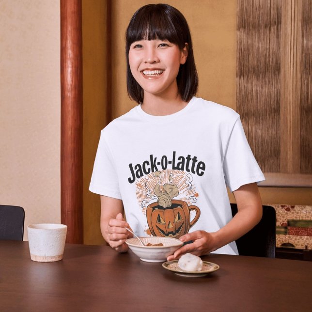 T-shirt Jeu de café Jack-o-Latte drôle Halloween (Créateur téléchargé)