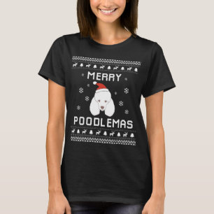 T-shirt Jeu de caniche Noël Vilain Noël Poumon Chien de ca
