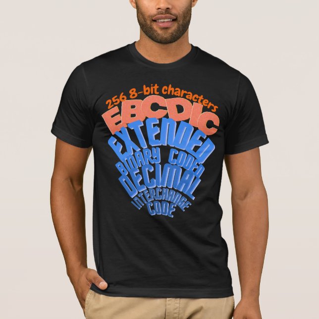 T-shirt Jeu de caractères codés EBCDIC sur mainframe (Devant)