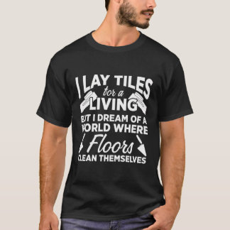 T-shirt Jeu De Carrelages Pour L'Installation De Carrelage