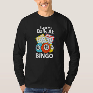 T-shirt Jeu de carte de bingo pour l'animateur J'ai perdu