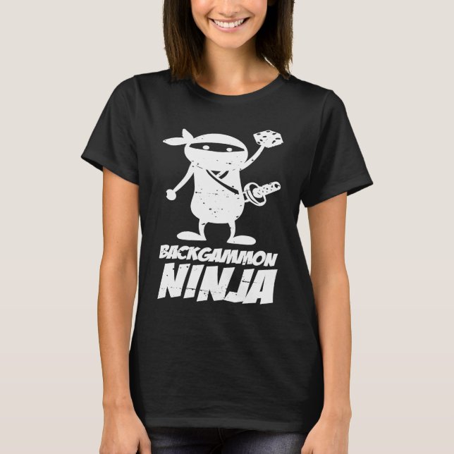 T-shirt Jeu de carte jacquet Ninja (Devant)