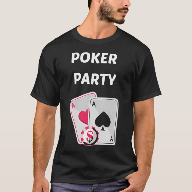 T-shirt Jeu de cartes Poker Party (Devant)