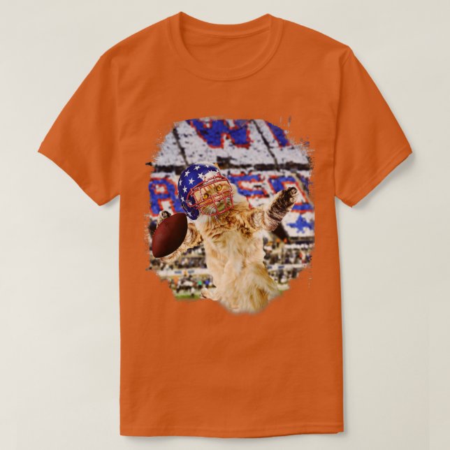 T-shirt Jeu de chat de coton Maine (Design devant)