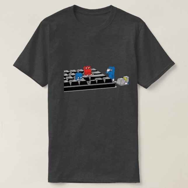 T-shirt Jeu de Clavier d'ordinateur drôle | Geeky Tech Shi (Design devant)