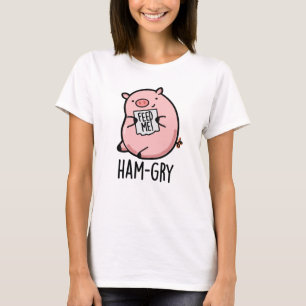 T-shirt Jeu de cochon animal amusant qui a faim de jambon