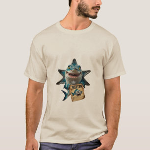 T-shirt Jeu de cowboy de requin hors-la-loi