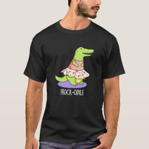 T-shirt Jeu de crocodile drôle de roche jonché Pun de croc