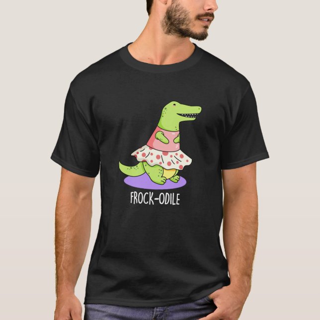 T-shirt Jeu de crocodile drôle de roche jonché Pun de croc (Devant)