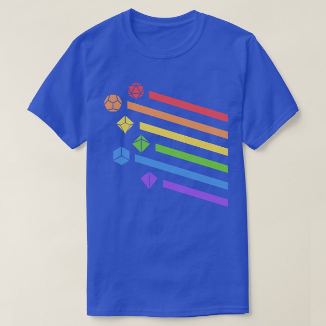 T-shirt Jeu de dés polyhéréditaire arc-en-ciel 2 (Design devant)
