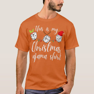 T-shirt Jeu de Dice Jeu de Noël de Bunco de femmes VNec