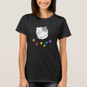 T-shirt Jeu De Dinets Polyédriques Du Chat De Dungeon Meow