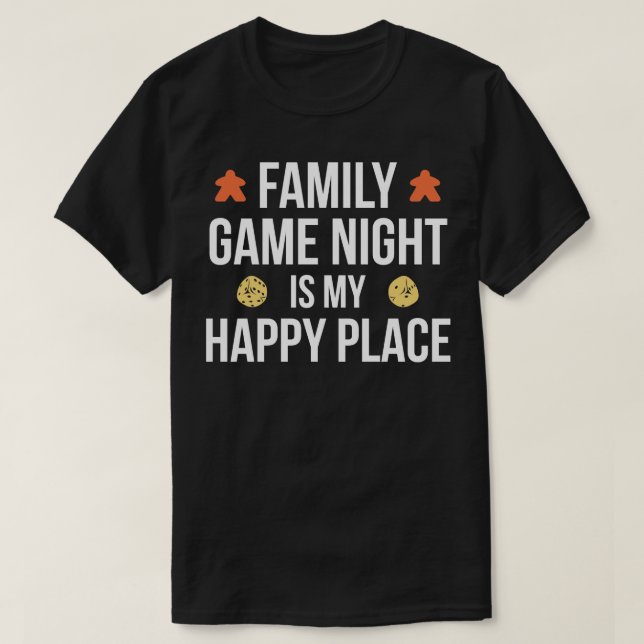 T-shirt Jeu de famille Nuit est My Happy Place Funny Board (Design devant)