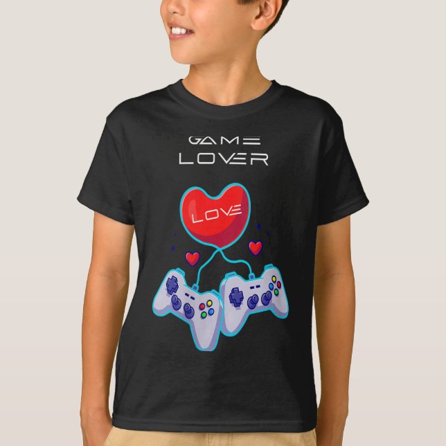 T-shirt Jeu de femmes Couple Amour Gamepad Coeur Humour Th (Devant)