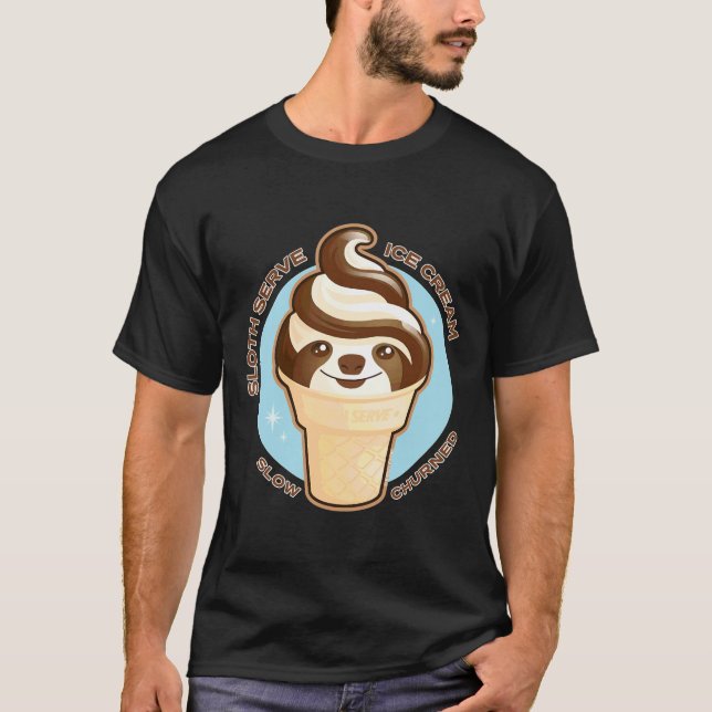 T-shirt Jeu de fentes de crème glacée Cone (Devant)