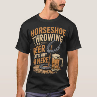 T-shirt Jeu de fers à cheval Beer That39S Why Ringer