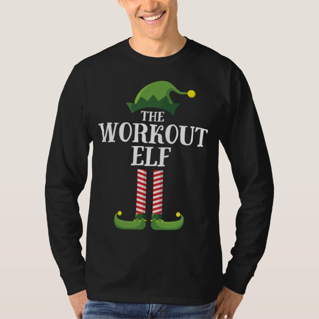 T-shirt Jeu de fête de Noël de l'elfe de l'entraînement (Devant)