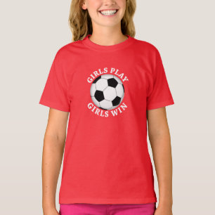 T-shirt Jeu de filles, le football de victoire de filles