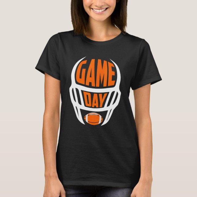 T-shirt jeu de football casque de jour essentiels lineman  (Devant)