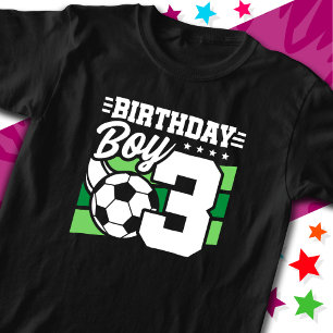 T-shirt Jeu de football de 3 ans 3e anniversaire garçon