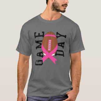 T-shirt Jeu de football de ruban rose Jour cancer du sein 