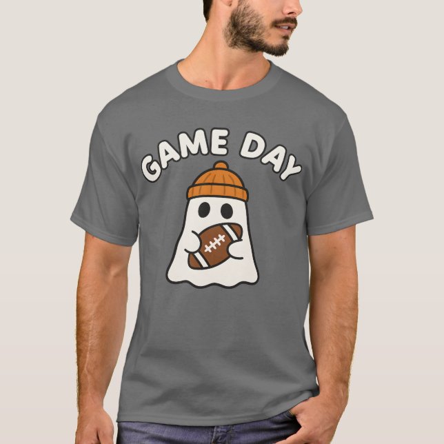 T-shirt Jeu de Football Jour Fantôme Halloween (Devant)