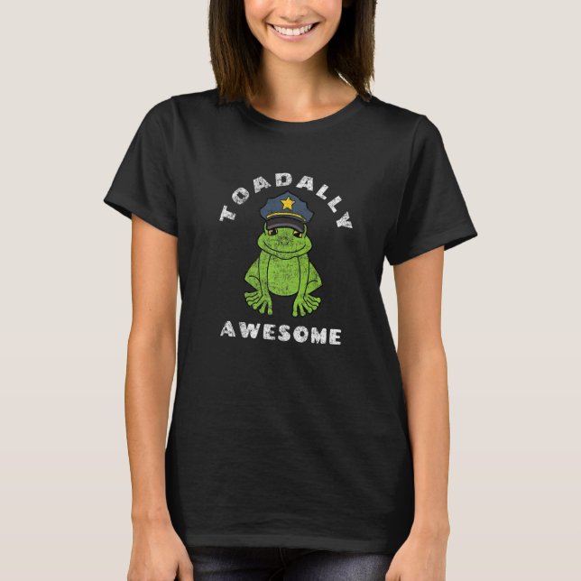 T-shirt Jeu de grenouille de crapaud rétro Bureau de polic (Devant)