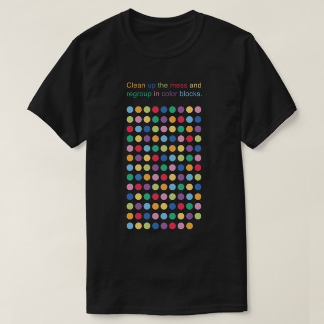 T-shirt Jeu de grille de couleurs des cercles (Design devant)