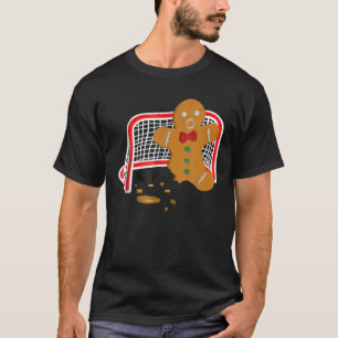 T-shirt Jeu de hockey Funky Noël Gingerbread Homme Objecti