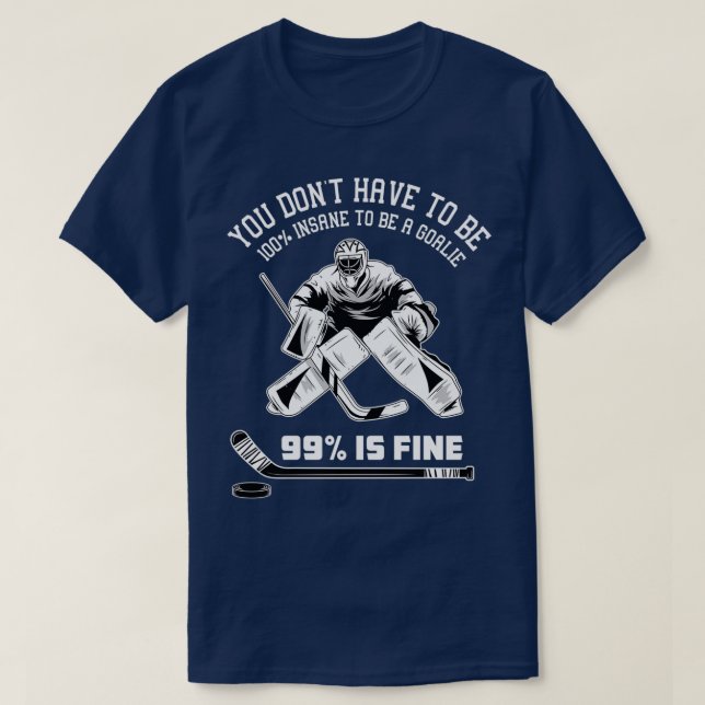 T-shirt Jeu de hockey sur glace gardien amusant Joueur équ (Design devant)