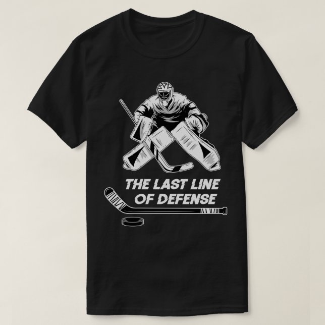 T-shirt Jeu de hockey sur glace gardien amusant Joueur équ (Design devant)