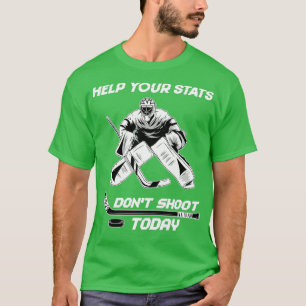 T-shirt Jeu de hockey sur glace gardien amusant Joueur équ