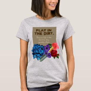 T-shirt JEU DE Jardin Fleur JOUER DANS LA RÉGION