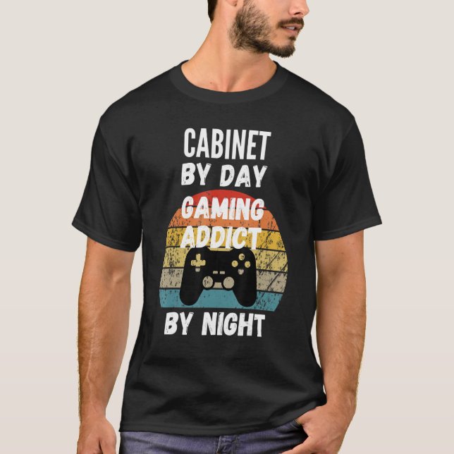 T-shirt Jeu De Jeu De Jeu De Jour Addict De Nuit (Devant)