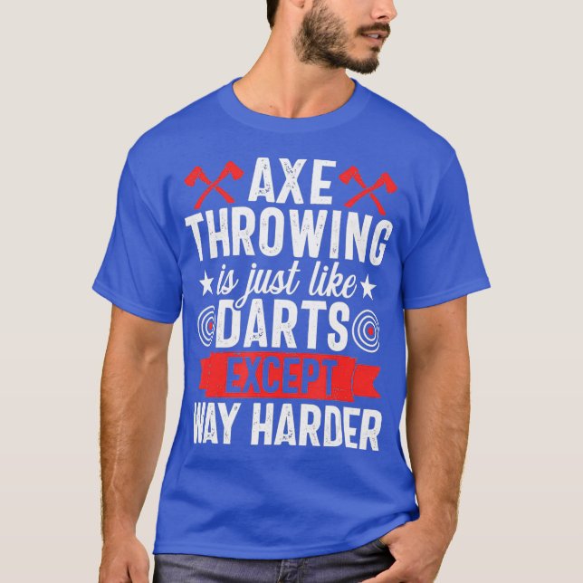 T-shirt Jeu de Jeu de Jeu Drôle fléchettes Hatchet Lumberj (Devant)