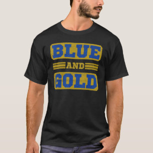 T-shirt Jeu de Jour de Jeu de Football Bleu et Or Groupe A