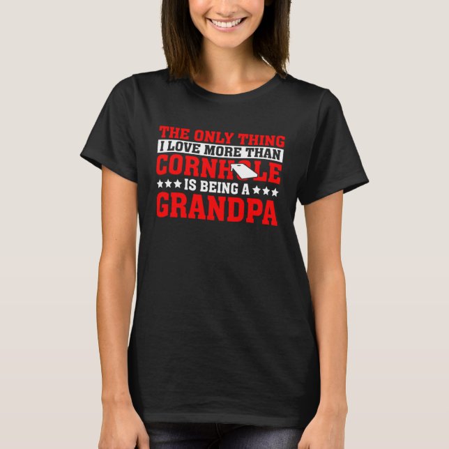T-shirt Jeu de lancer de sacs sur un trou de maïs pour un  (Devant)