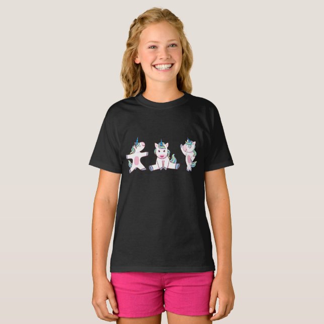T-shirt Jeu de licornes mignonnes (Devant entier)