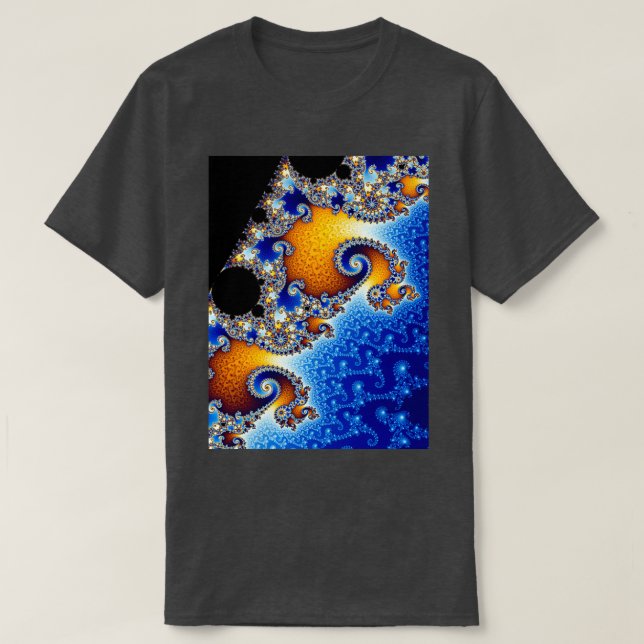 T-shirt Jeu de mandelbrot double spirale satellite  (Design devant)