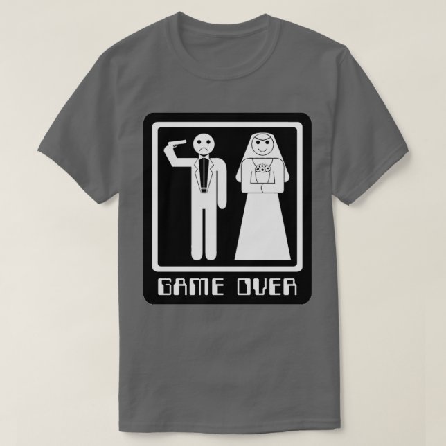 T-shirt Jeu de mariage drôle terminé 2 (Design devant)