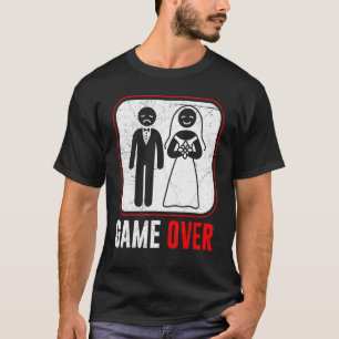 T-shirt Jeu de mariage terminé enterrement de vie de garço