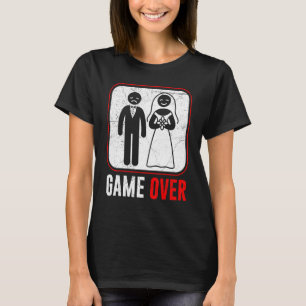 T-shirt Jeu de mariage terminé enterrement de vie de garço