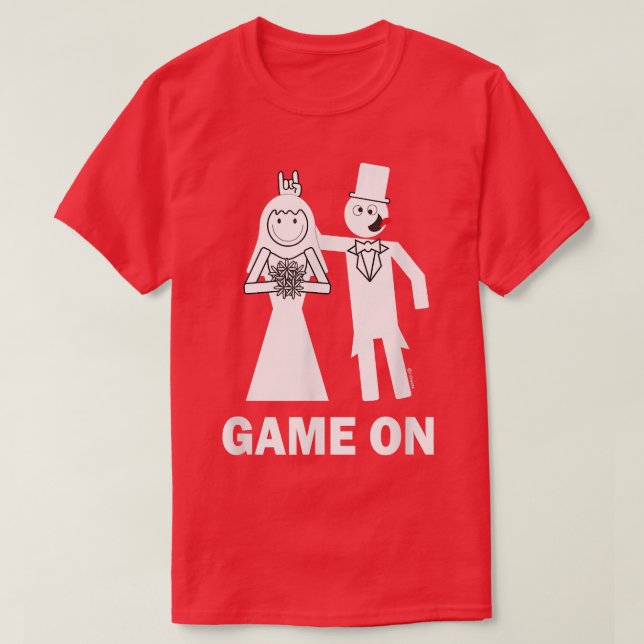T-shirt Jeu de mariée sur le mariage drôle (Design devant)