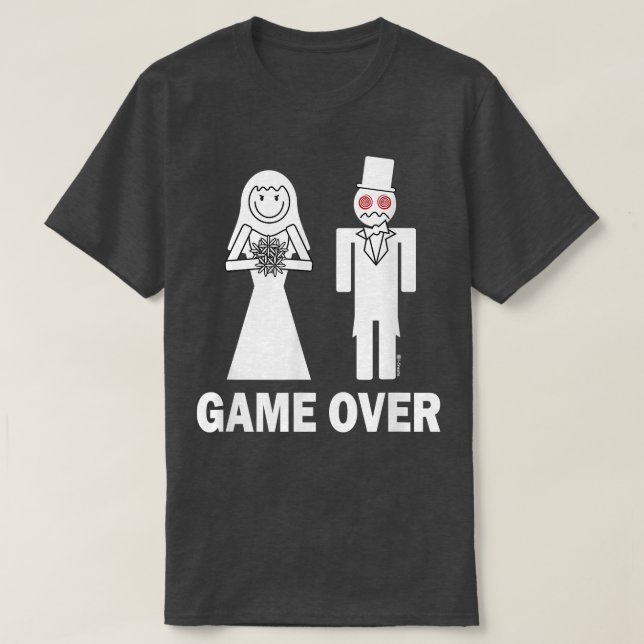 T-shirt Jeu de mariée sur le mariage drôle 77 (Design devant)
